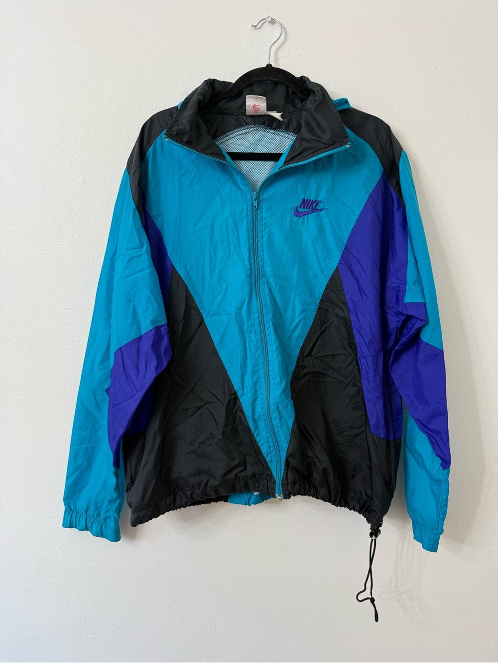 {XL} Vintage Nike Windbreaker Turquoise Shark bite